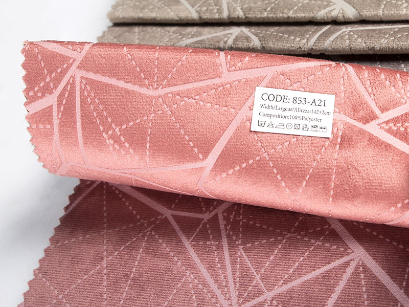 Benang dicelupkan kain jacquard dengan stamping kerajang beludru