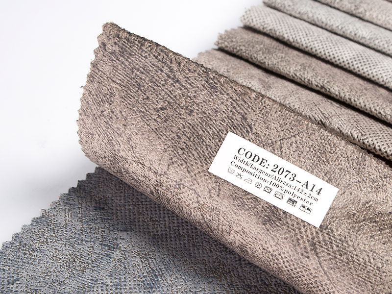 Kain beludru berlapis yang dicelup untuk upholsteri, mewah dan selesa